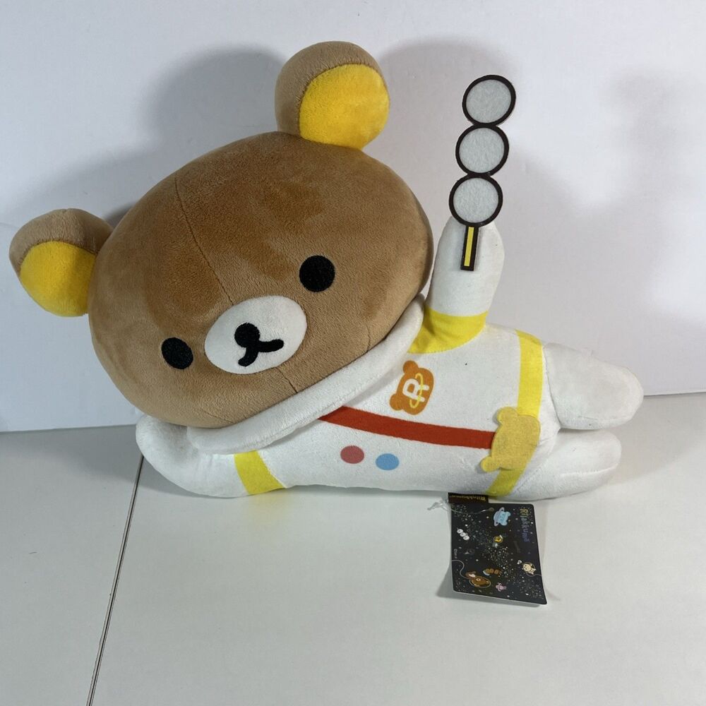 RILAKKUMA BEAR ASTRONAUT 14" PLUSH JAPANESE SAN-X NEW WITH TAGS